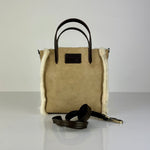 Crossbody Bag Shearling Reversible ANDREA by LABEL17 in Creme, Made in Switzerland