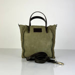 Crossbody Bag Shearling Reversible ANDREA by LABEL17 in Winter Moss, Made in Switzerland