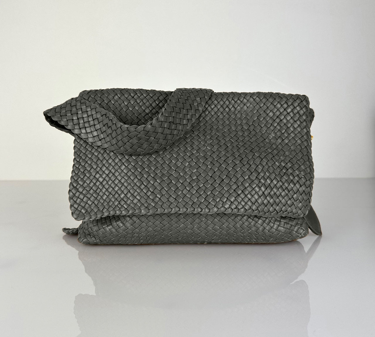 LABEL17's Shoulder Bag AMINA in Charcoal Grey, handmade in Morocco, designed in Switzerland