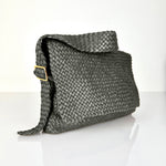 LABEL17's Shoulder Bag AMINA in Charcoal Grey, handmade in Morocco, designed in Switzerland