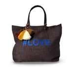 The LABEL17 Shoulder Bag Large is made of Original Harris Tweed and embroidered with the word #LOVE