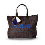 The LABEL17 Shoulder Bag Large is made of Original Harris Tweed and embroidered with the word #LOVE