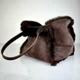 Shoulder Bag Shearling Reversible ORIGINAL | Darkbrown