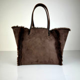 Shoulder Bag Shearling Reversible ORIGINAL | Darkbrown