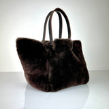 Shoulder Bag Shearling Reversible ORIGINAL | Darkbrown