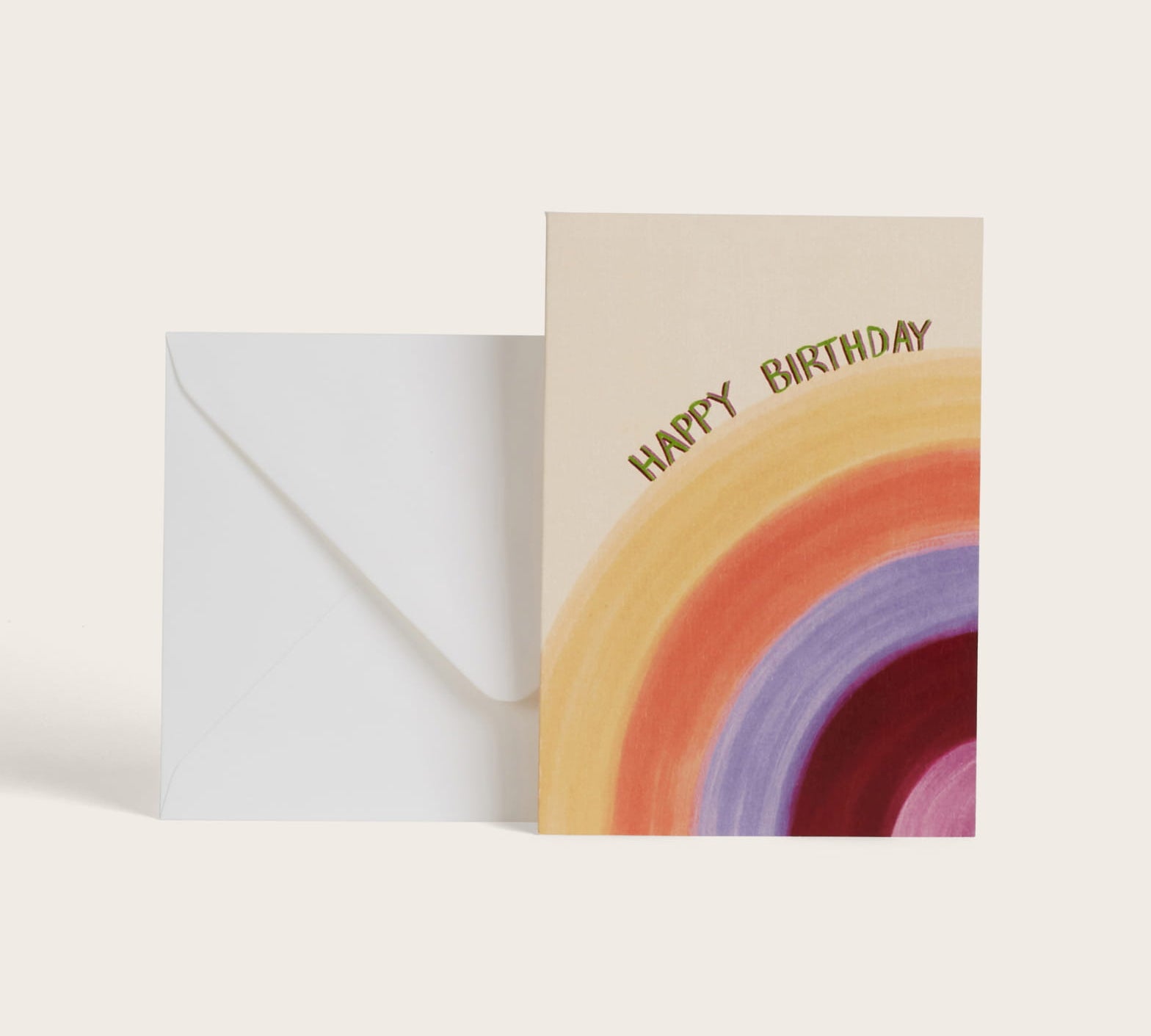 Happy Birthday Card with Rainbow by Season Paper at LABEL17, produced in France