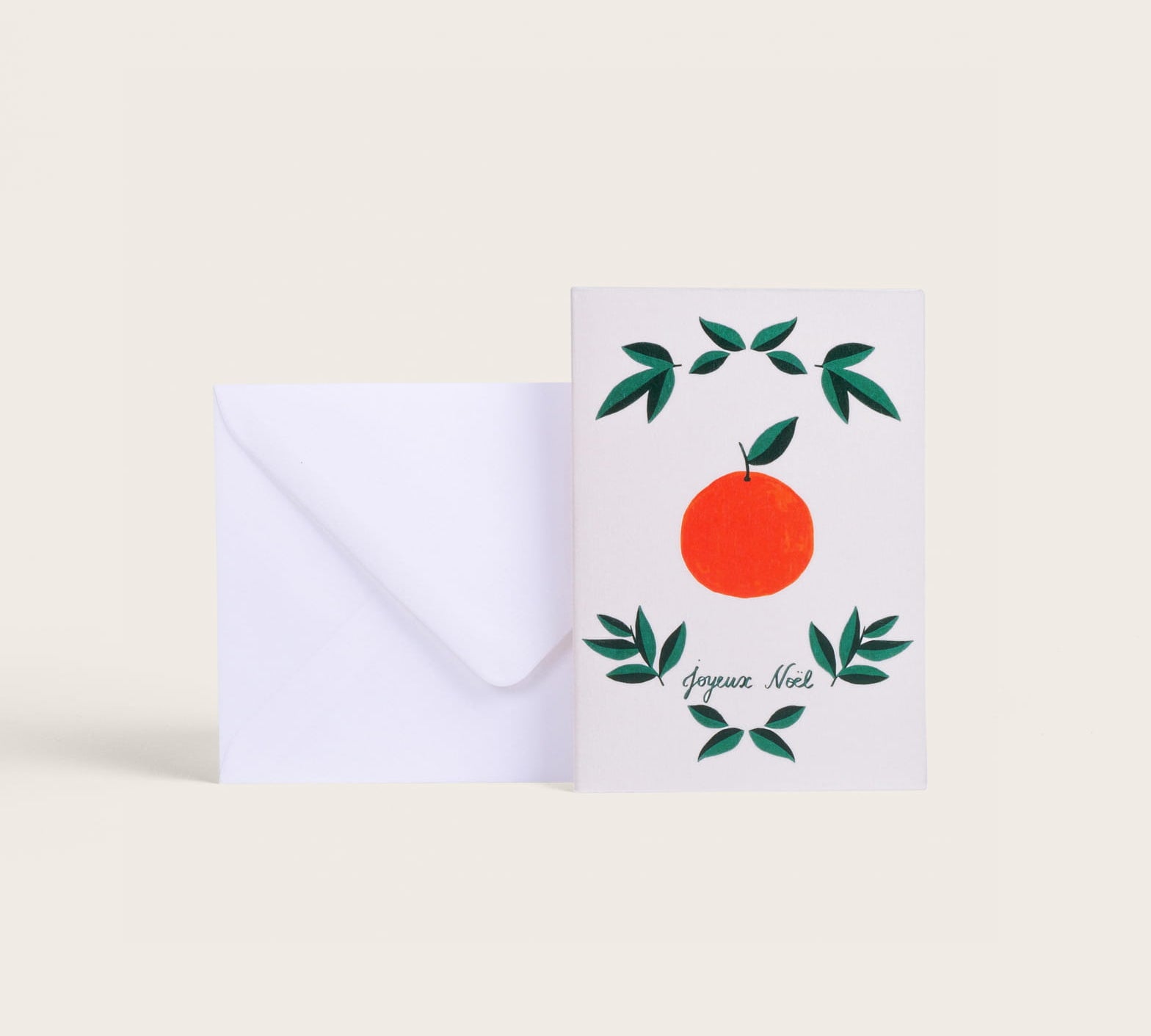 Joyeux Noel Orange Card by Season Paper at LABEL17, produced in France