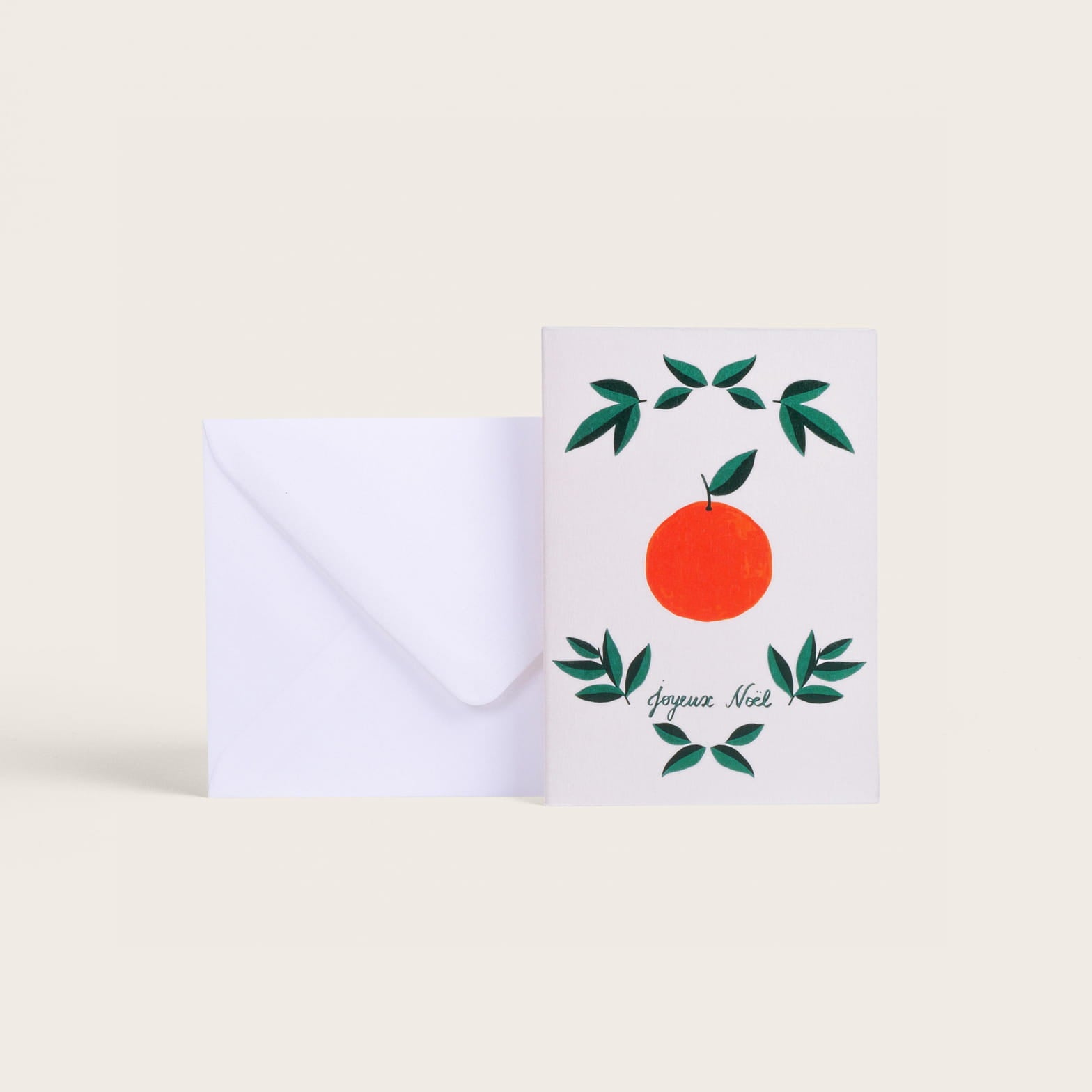 Joyeux Noel Orange Card by Season Paper at LABEL17, produced in France